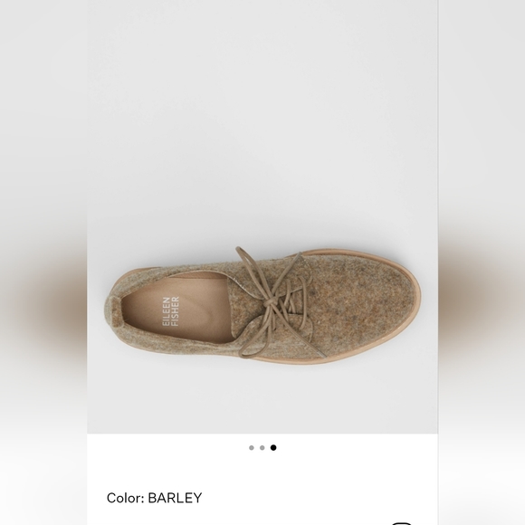 Eileen Fisher Nims Lace-up Oxford loafers in color Barley - Picture 6 of 12